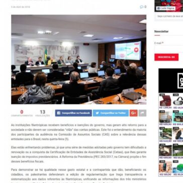 Isenções fiscais para filantrópicas geram retorno social e econômico, afirmam debatedores – Segredos Políticos