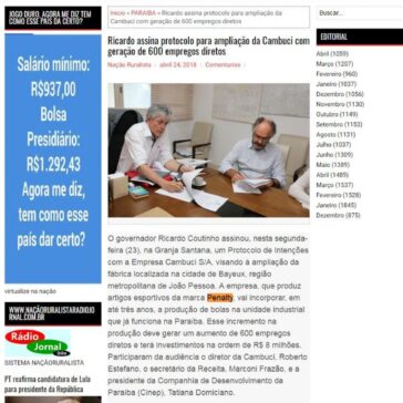 Ricardo assina protocolo para ampliação da Cambuci com geração de 600 empregos diretos – Nação Brasil