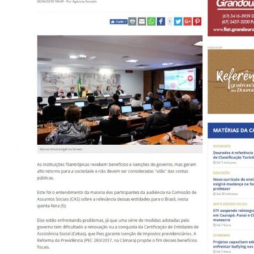 Isenções fiscais para filantrópicas geram retorno social e econômico, afirmam debatedores – Dourados Agora