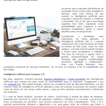 Inteligência artificial: inovações B2B para a área de compras e suprimentos  – Gazeta de Votorantim
