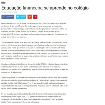 Educação financeira se aprende no colégio – Portal OLM