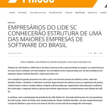 Empresários do LIDE SC conhecerão estrutura de uma das maiores empresas de software do Brasil – Blog do Prisco