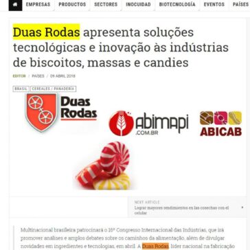 Duas Rodas apresenta soluções tecnológicas e inovação às indústrias de biscoitos, massas e candies – Food News Latam