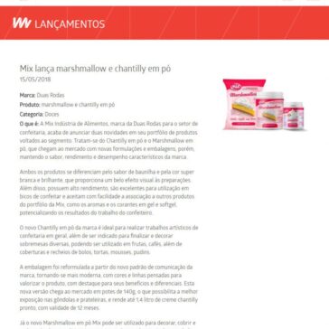 Mix lança marshmallow e chantilly em pó – Mundo do Marketing