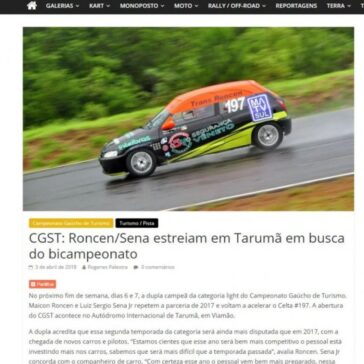 CGST: Roncen/Sena estreiam em Tarumã em busca do bicampeonato – Pista Livre