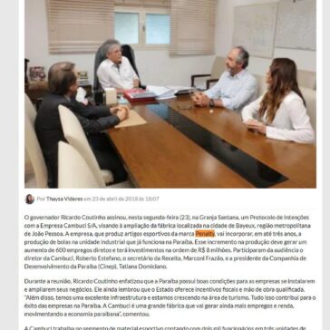 Ricardo assina protocolo para ampliação da Cambuci com geração de 600 empregos diretos – Portal Paraíba Já