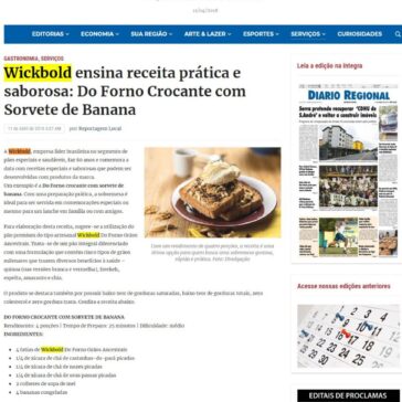 Wickbold ensina receita prática e saborosa: Do Forno Crocante com Sorvete de Banana – Diário Regional