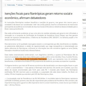 Isenções fiscais para filantrópicas geram retorno social e econômico, afirmam debatedores – Anahp