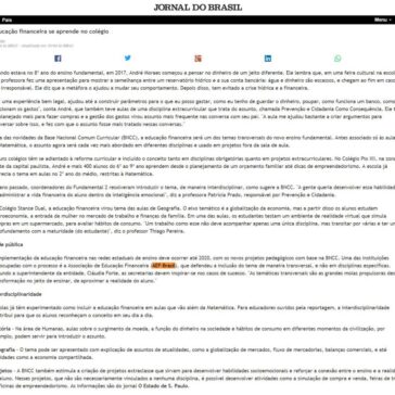 Educação financeira se aprende no colégio – Jornal do Brasil