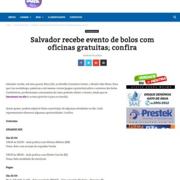 Salvador recebe evento de bolos com oficinas gratuitas; confira – Boa Informação