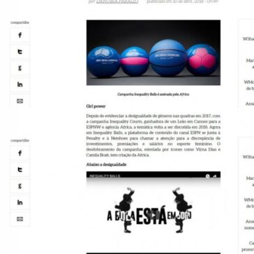 ESPN e Africa discutem desigualdade no esporte com campanha Inequality Balls – Propmark