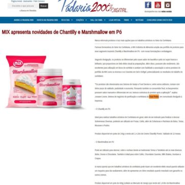 MIX apresenta novidades de Chantilly e Marshmallow em Pó – Padaria 2000