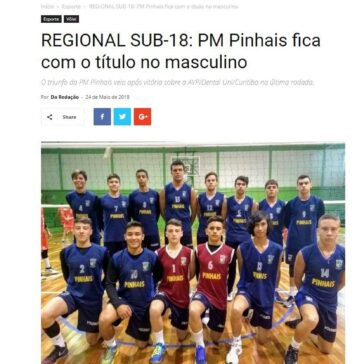 REGIONAL SUB-18: PM Pinhais fica com o título no masculino – Caderno Informativo