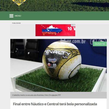 Final entre Náutico e Central terá bola personalizada – Blog Social 1( NE10)