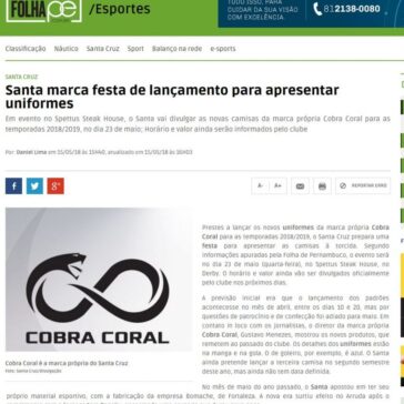 Santa marca festa de lançamento para apresentar uniformes – Folha de Pernambuco Digital