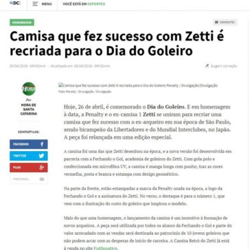 Camisa que fez sucesso com Zetti é recriada para o Dia do Goleiro – Diário Catarinense (On-line)