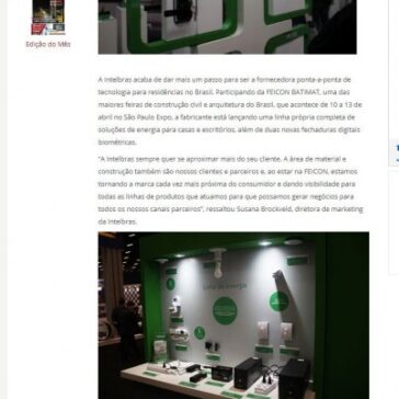 Intelbras inaugura linhas próprias de energia e fechaduras com biometria na FEICON BATIMAT 2018 – Digital Security