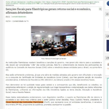 Isenções fiscais para filantrópicas geram retorno social e econômico, afirmam debatedores – Contabilidade na TV