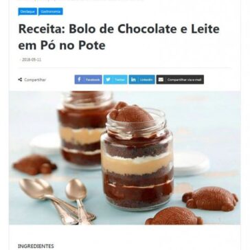 Receita: Bolo de Chocolate e Leite em Pó no Pote – Revista News