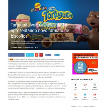 Tortuguita volta às telas da TV apresentando novo formato de biscoitos – Abc da Comunicação