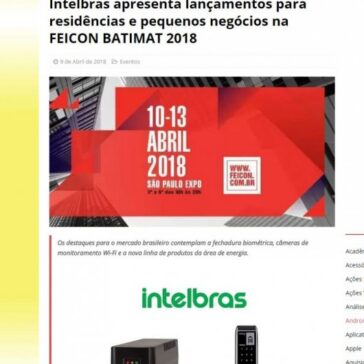 Intelbras apresenta lançamentos para residências e pequenos negócios na FEICON BATIMAT 2018 – MTI Tecnologia
