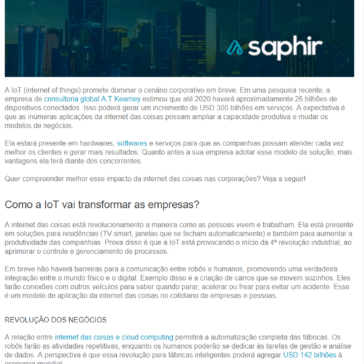 Quais são as aplicações da IoT nas empresas? – Blog Saphir