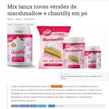 Mix lança novas versões de marshmallow e chantilly em pó – Food News Latam