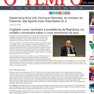 Nesta terça-feira (24) Henrique Meirelles, ex-ministro da Fazenda, das figuras mais respeitadas do a – Gazeta das Praias