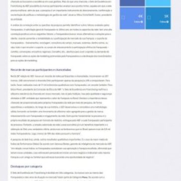 Selo de Excelência em Franchising 2018: ABF anuncia marcas chanceladas e pesquisa revela importância do plano de negócios – Sua Franquia