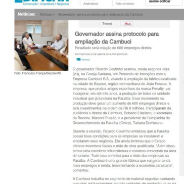 Governador assina protocolo para ampliação da Cambuci – Revista Edificar