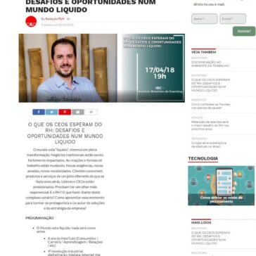 O QUE OS CEOS ESPERAM DO RH: DESAFIOS E OPORTUNIDADES NUM MUNDO LIQUIDO – Revista Profissional e Negócios