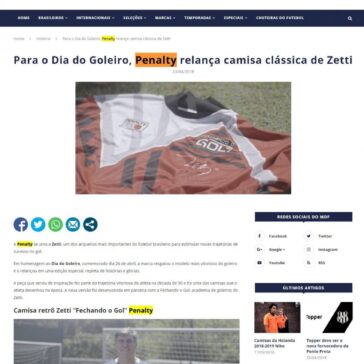 Para o Dia do Goleiro, Penalty relança camisa clássica de Zetti – Mantos do Futebol