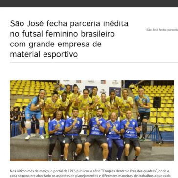 São José fecha parceria inédita no futsal feminino brasileiro com empresa de material esportivo – FPFS – Federação Paulista de Futsal