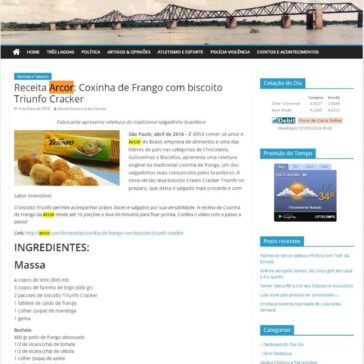 Receita Arcor: Coxinha de Frango com biscoito Triunfo Cracker – Jornal Dia Dia