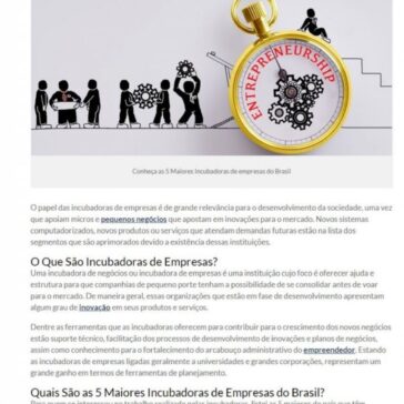 Conheça as 5 Maiores Incubadoras de Empresas do Brasil – Marcus Marques