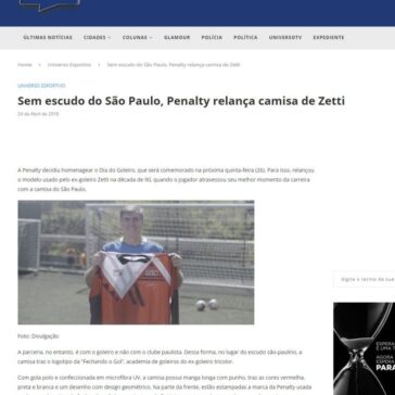 Sem escudo do São Paulo, Penalty relança camisa de Zetti – Universo MT