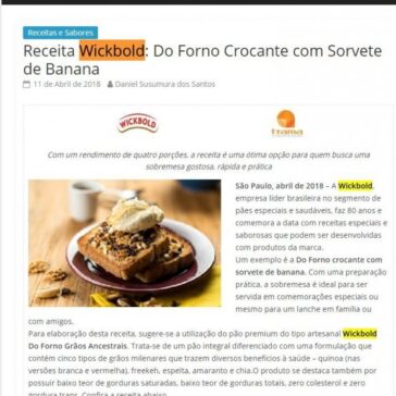 Receita Wickbold: Do Forno Crocante com Sorvete de Banana – Jornal Dia Dia