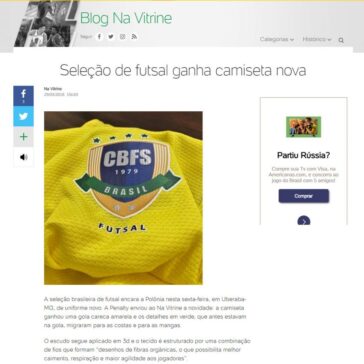 Seleção de futsal ganha camiseta nova – UOL – Blog Na Vitrine
