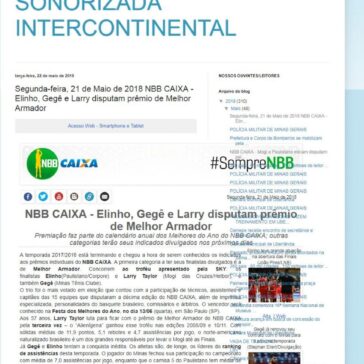 Segunda-feira, 21 de Maio de 2018 NBB CAIXA – Elinho, Gegê e Larry disputam prêmio de Melhor Armador – 1 Agencia de Noticias Sonorizada Intercontinental