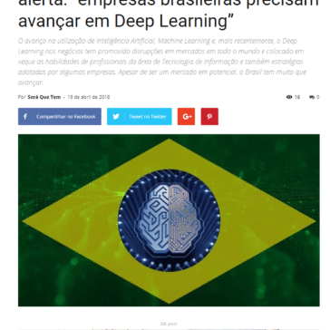 Especialista em Inteligência Artificial alerta: “empresas brasileiras precisam avançar em Deep Learning” – Blog Será Que Tem