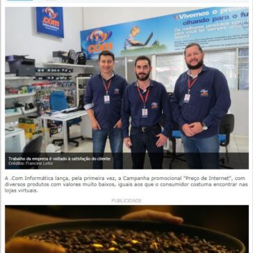 .Com Informática lança a promoção “Preço de Internet” – Folha do Sul Gaúcho