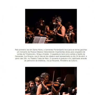 Camerata Florianópolis leva música clássica para o público de Santa Maria – Turismo On-line