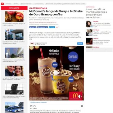 McDonald’s lança McFlurry e McShake de Ouro Branco; confira – IBahia