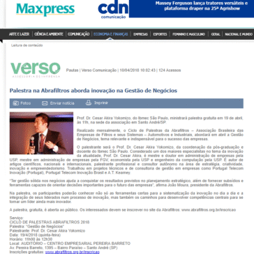 Palestra na Abrafiltros aborda inovação na Gestão de Negócios – MaxPress