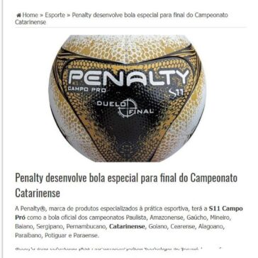 Penalty desenvolve bola especial para final do Campeonato Catarinense – Aconteceu em Joinville