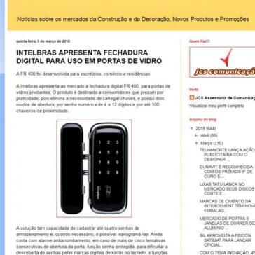 INTELBRAS APRESENTA FECHADURA DIGITAL PARA USO EM PORTAS DE VIDRO – Home Center View