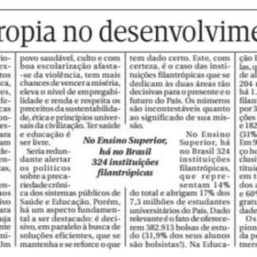 O papel da filantropia no desenvolvimento do país – O Progresso