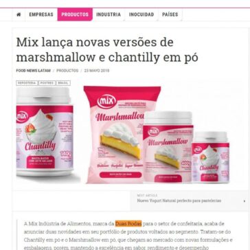 Mix lança novas versões de marshmallow e chantilly em pó – Confiteria Latam News