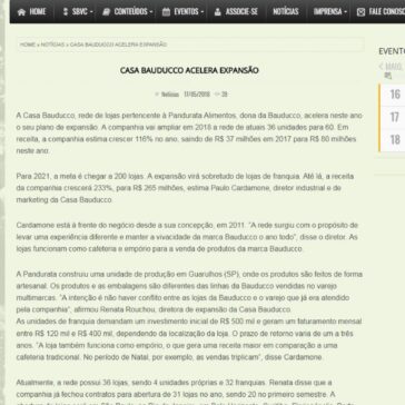 Casa Bauducco acelera expansão – SBVC