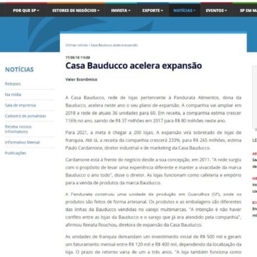 Casa Bauducco acelera expansão – Investe São Paulo
